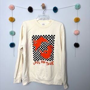 Harry Styles Love On Tour Cream Pullover Sweatshirt